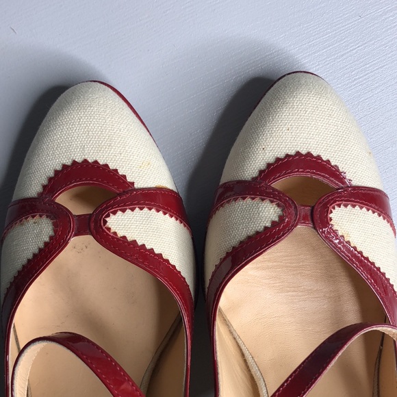 🎉HP🎉Cole Haan Nike Air canvas/red heels - Picture 4 of 7